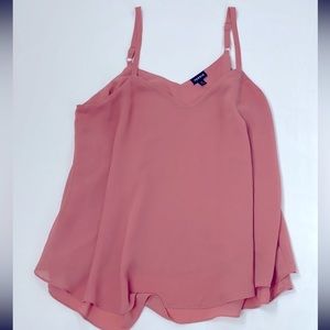 Torrid Beige/Blush pink tank top V neck Blouse Sleeveless Sz0